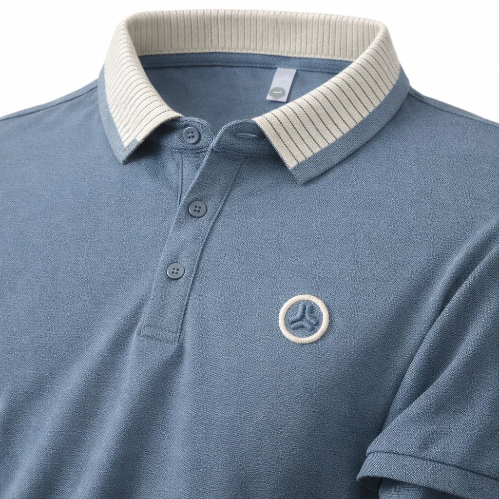 Couture Elite Striped Polo T-Shirt - Image 3