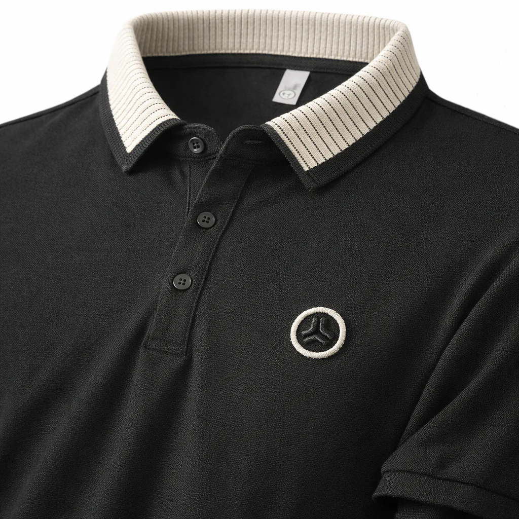 Couture Elite Striped Polo T-Shirt - Image 4
