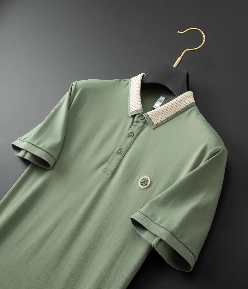 Couture Elite Striped Polo T-Shirt - Image 9
