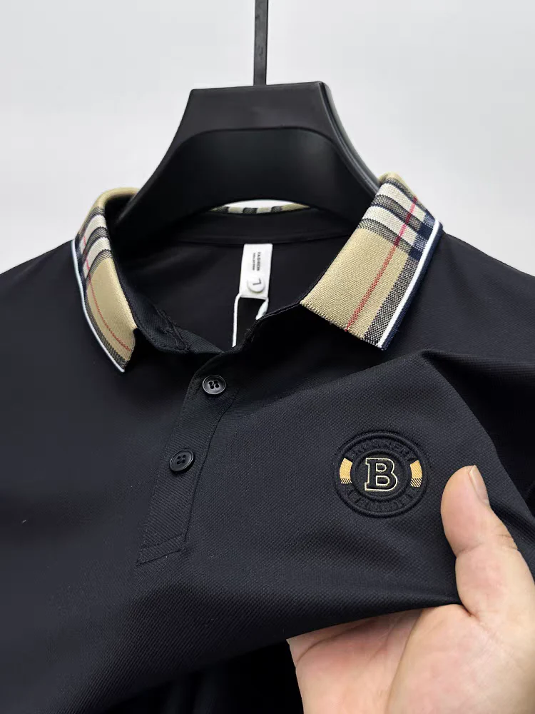 Elegant  Plaid Emblem Polo T-Shirt - Image 2