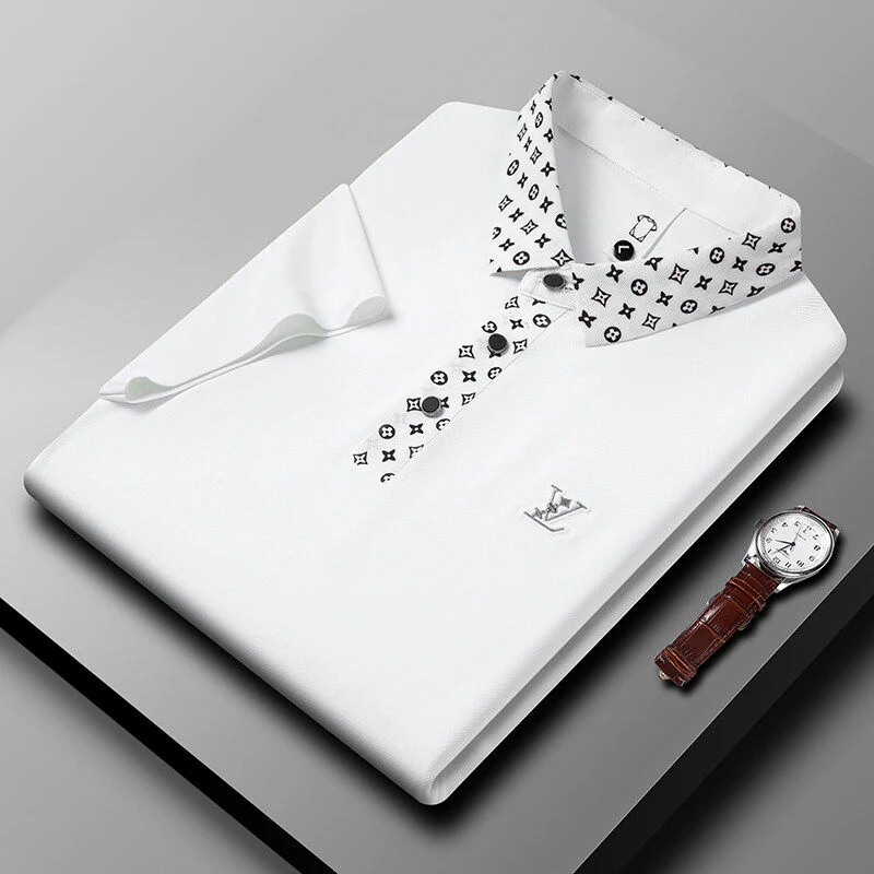 Emblem Placket Polo T-Shirt - Image 3
