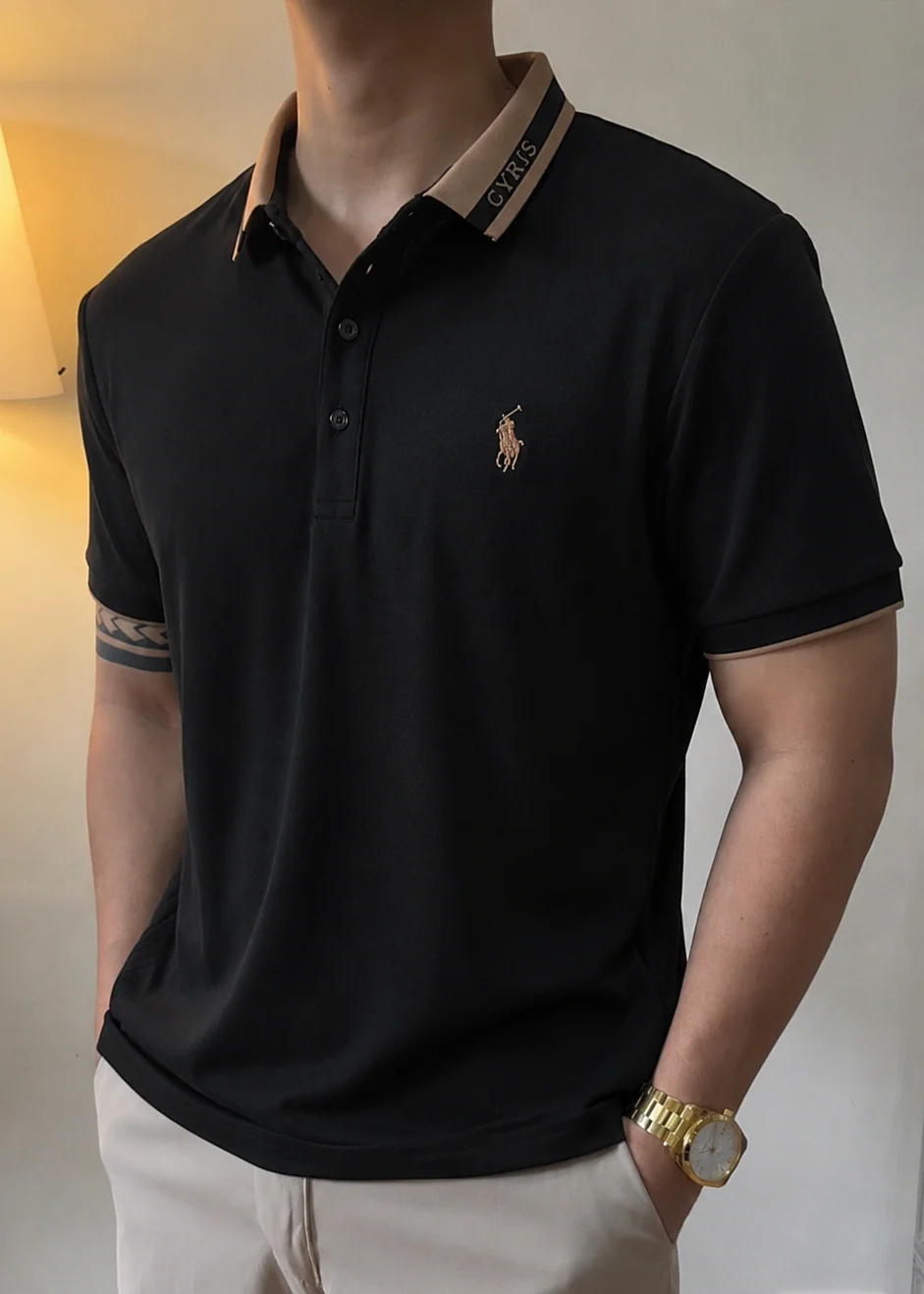 Obsidian Cavalier Polo T-Shirt - Image 3