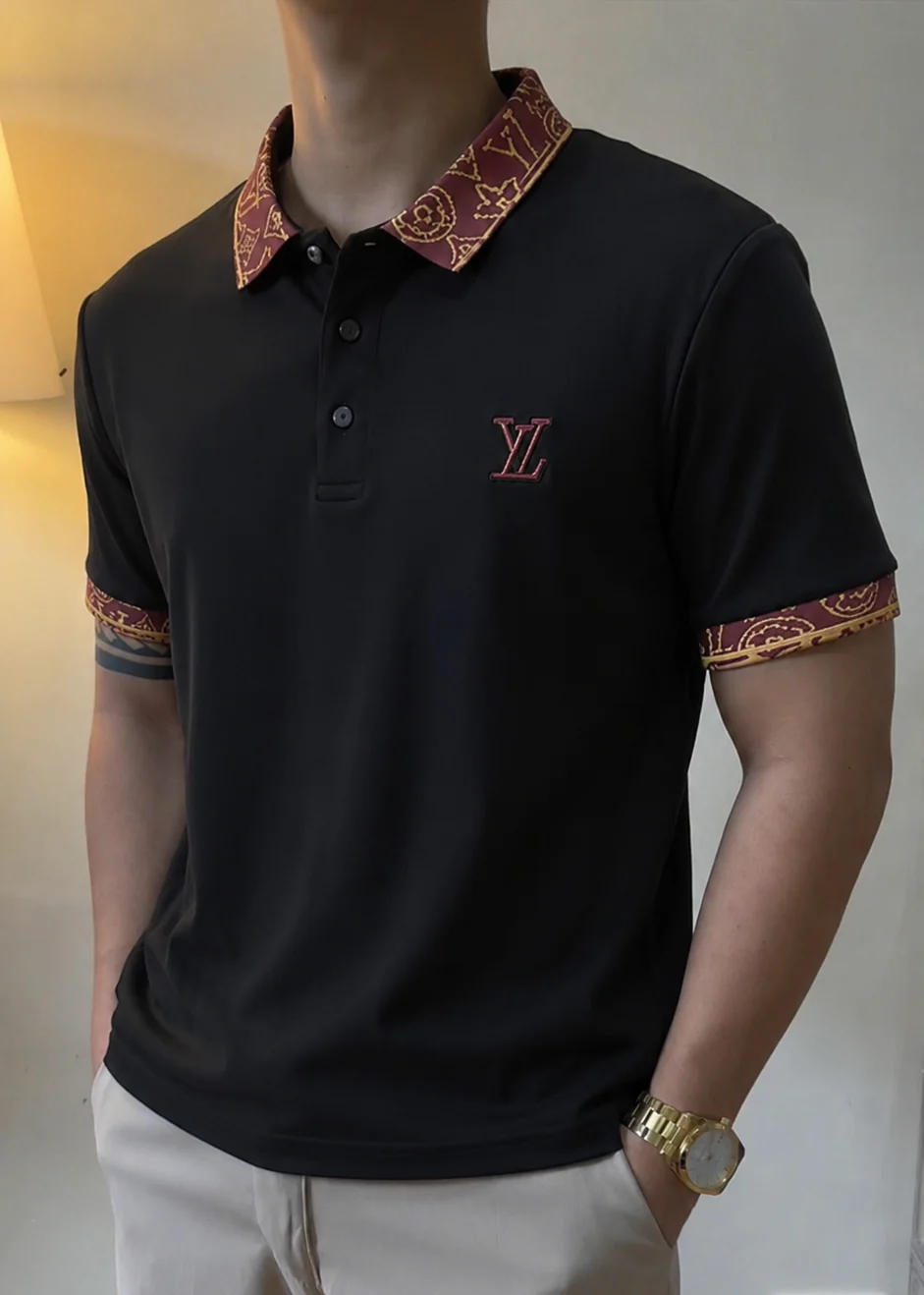 Ornate Trim Polo T-Shirt - Image 2